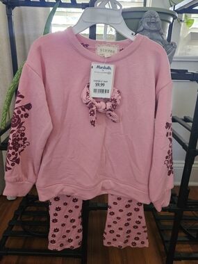 btween Pink Floral Sleeve Set with Scrunchie Detail